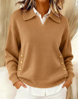 Vicenta | Trui met Polokraag en Knopen