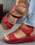 Annelie | Sandalen met Sleehak en Open Neus