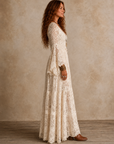 Emily | Vintage Silhouette Maxi Jurk voor Vrouwen