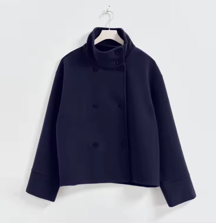 Elisa – Luxe Breasted Korte Jas