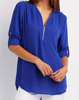 Silja | Blouse met Ritssluiting