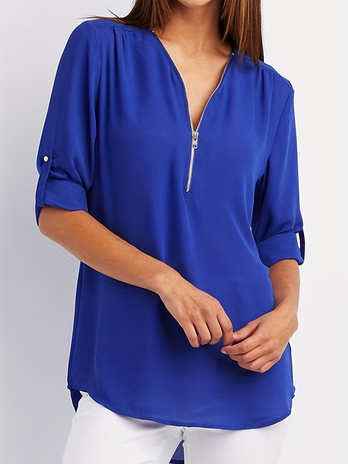 Silja | Blouse met Ritssluiting
