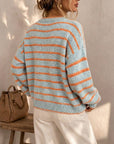 Céliane | Chique gestreepte brei cardigan