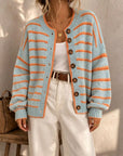 Céliane | Chique gestreepte brei cardigan