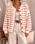 Céliane | Chique gestreepte brei cardigan