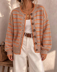 Céliane | Chique gestreepte brei cardigan