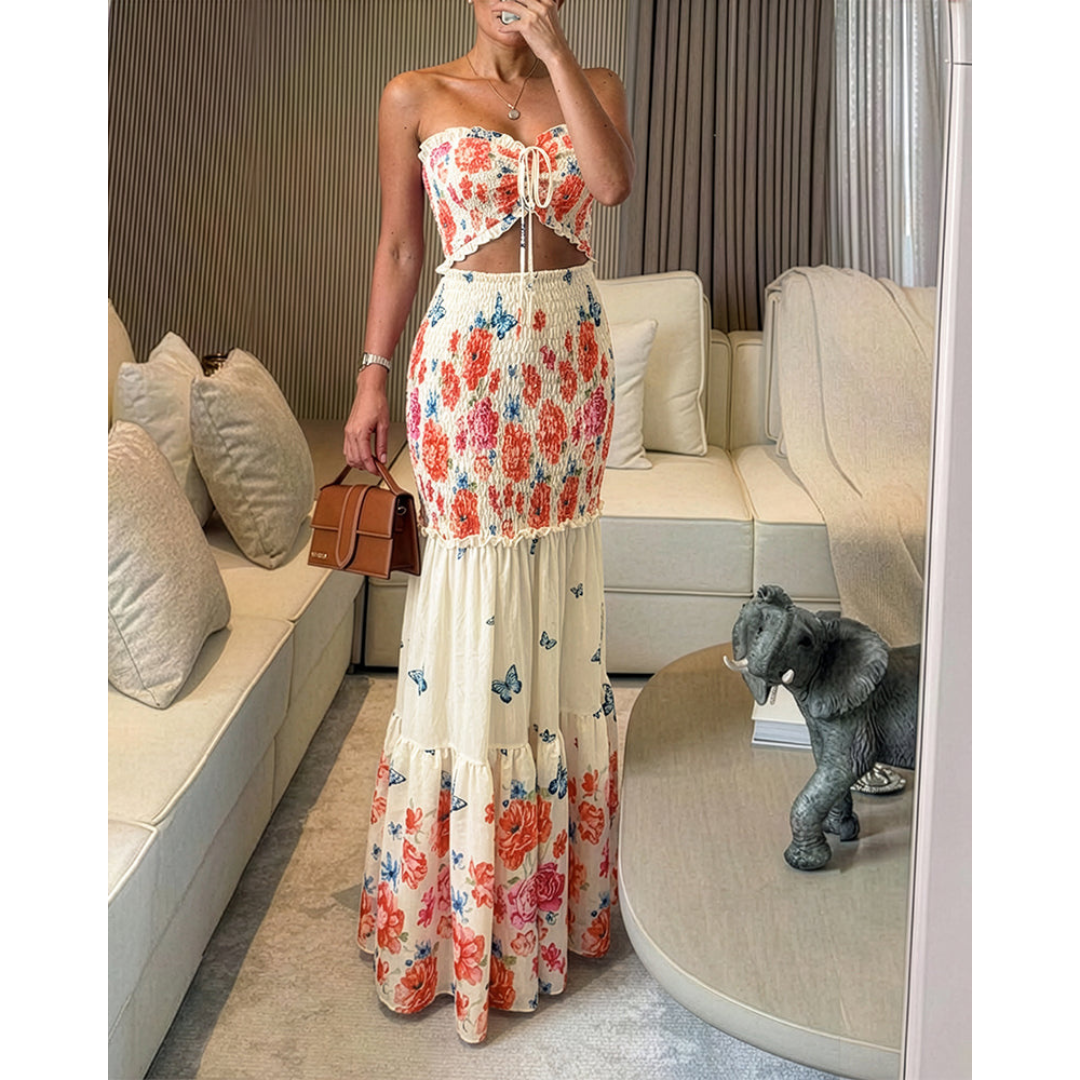 Rosalinde | Tweedelige Set met Bloemenprint