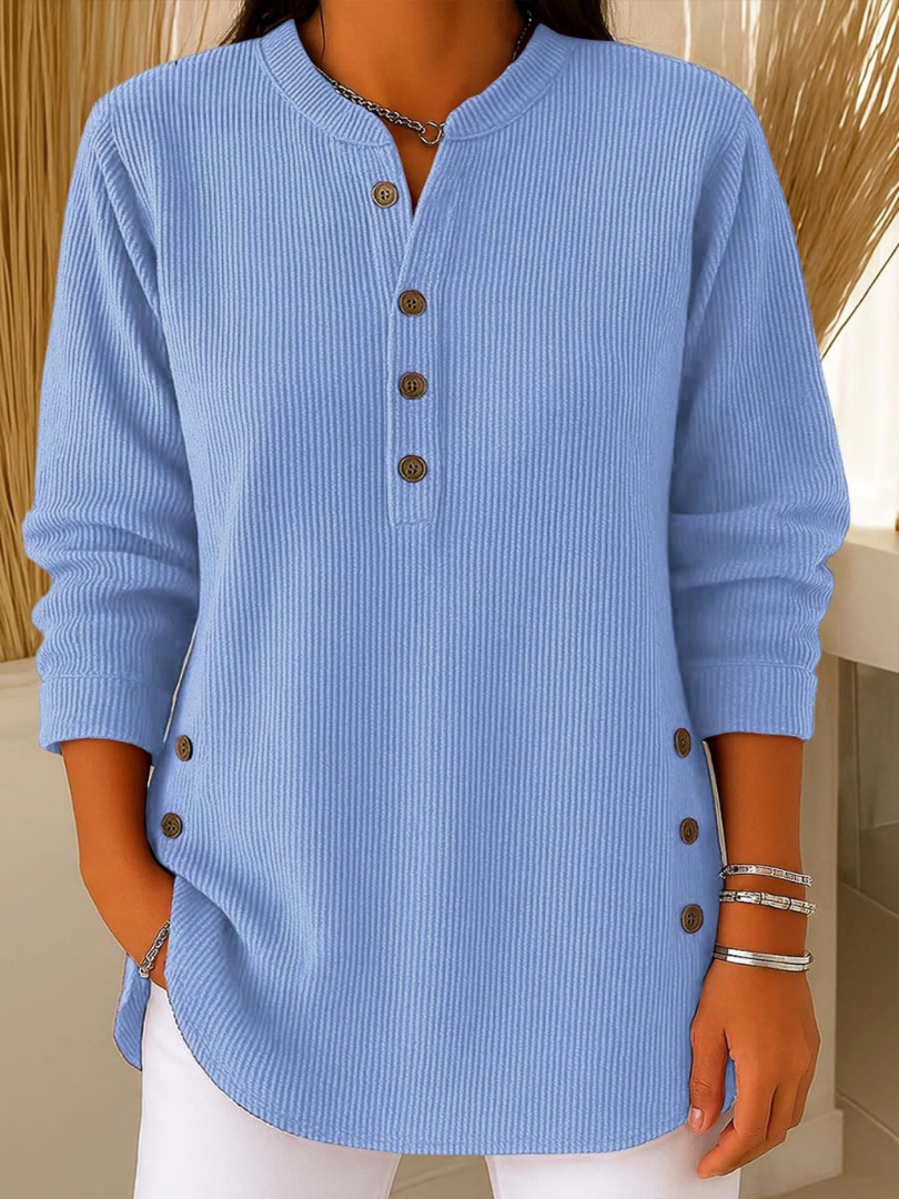 Nieves | Henley Tuniek met Knopen