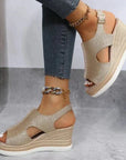 Margit – ontspannen metallic hak sandaal