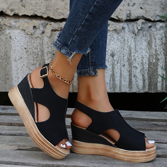 Margit – ontspannen metallic hak sandaal