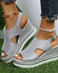 Margit – ontspannen metallic hak sandaal