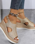 Margit – ontspannen metallic hak sandaal