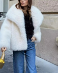 Annemiek | Dames Korte Jas Met Brede Kraag