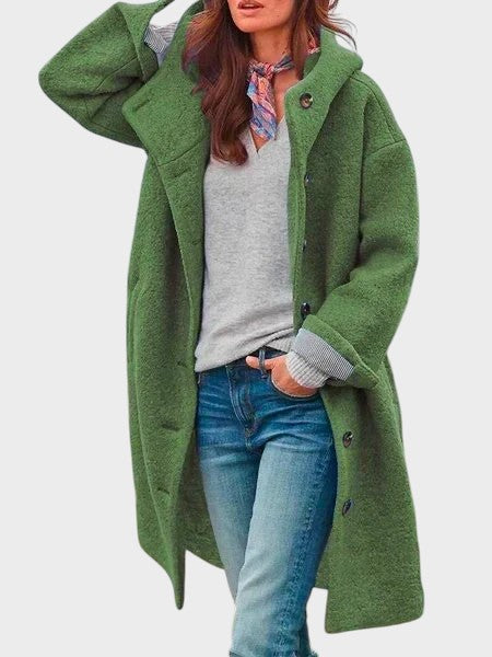 Alena™ ｜Jas met knopen en capuchon