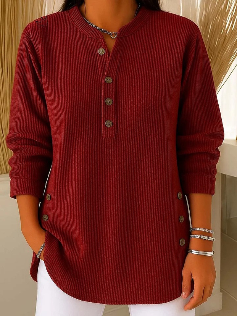 Nieves | Henley Tuniek met Knopen