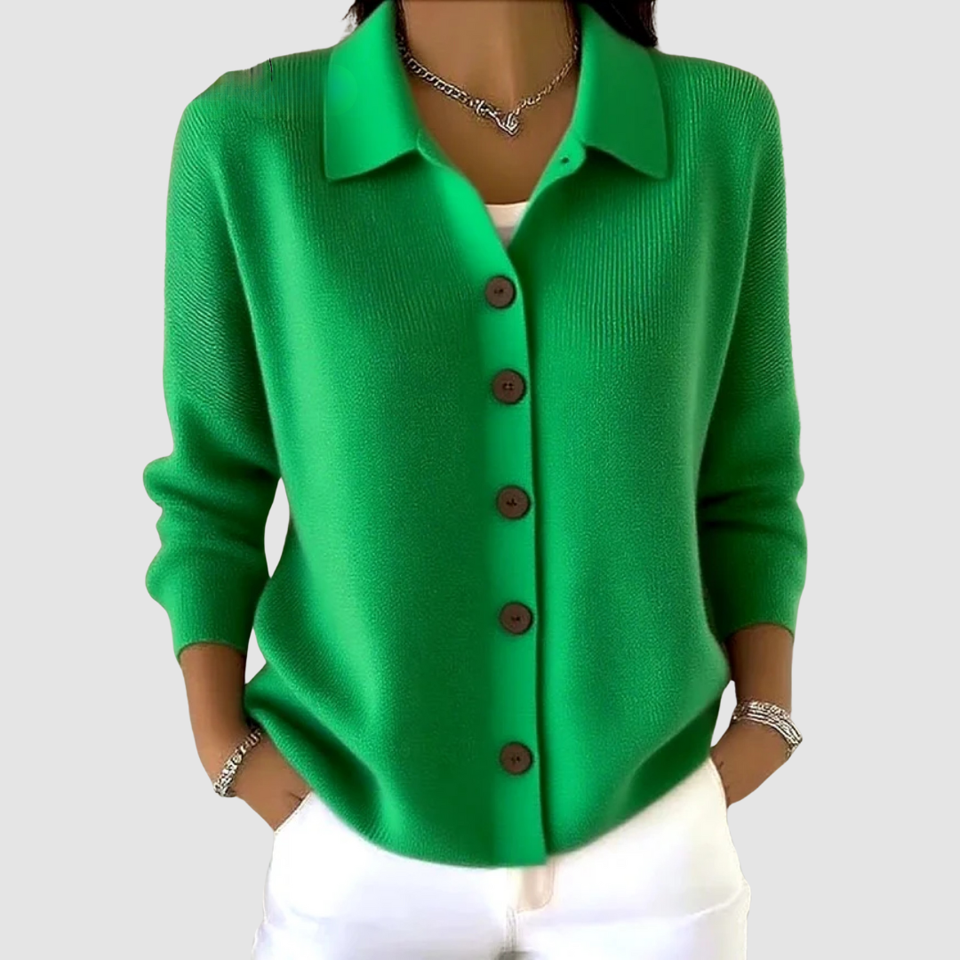 Martine | Gebreid Vest met Knopen