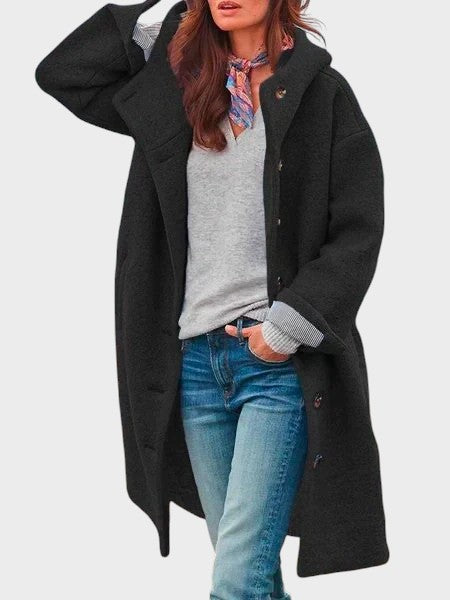 Alena™ ｜Jas met knopen en capuchon