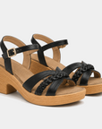 Bewerken – modieuze gevlochten bandjes sandalen met blokhak