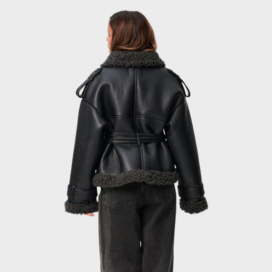 Nikola™ ｜Leren jas met riem