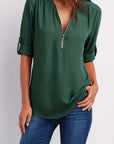 Silja | Blouse met Ritssluiting