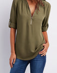 Silja | Blouse met Ritssluiting