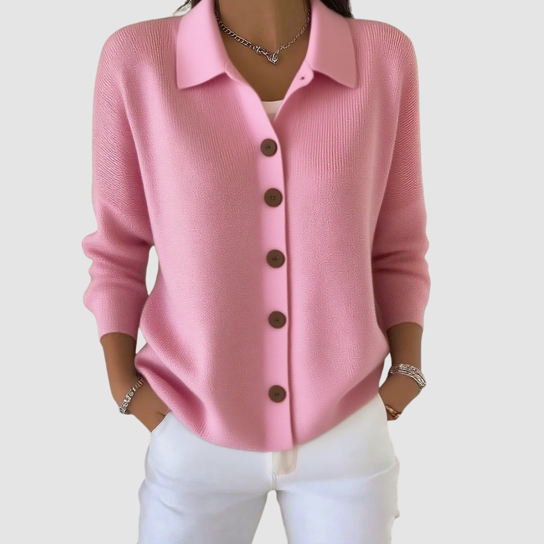 Martine | Gebreid Vest met Knopen