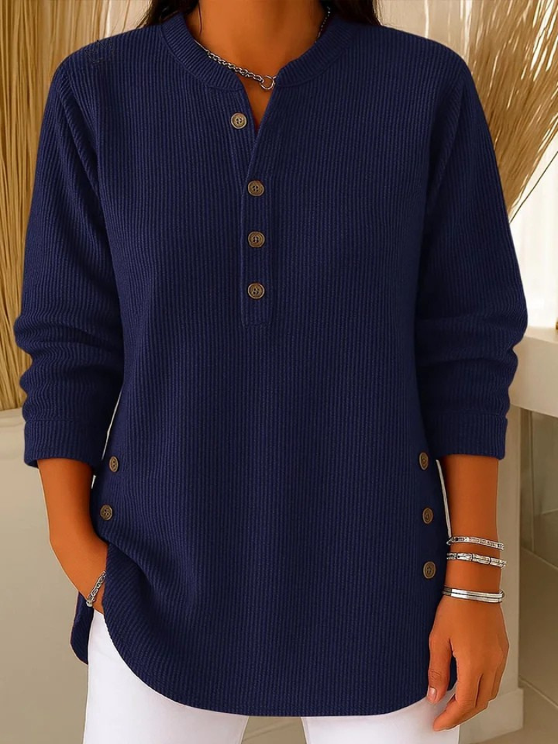 Nieves | Henley Tuniek met Knopen