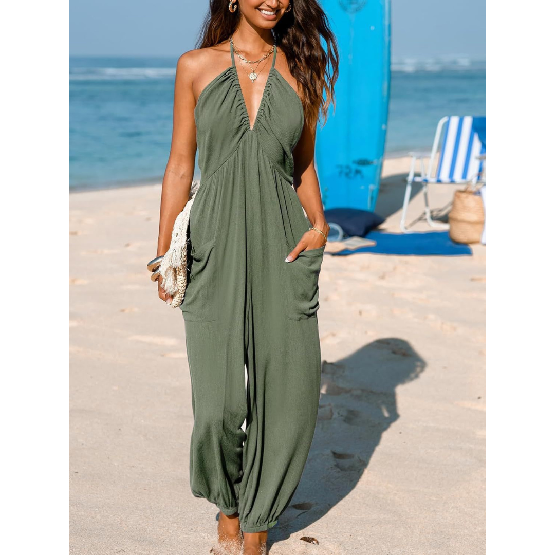 Karin | Losvallende Jumpsuit met V-hals