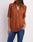 Silja | Blouse met Ritssluiting