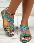 Melánia – kristalversierde glanzende orthopedische sandalen