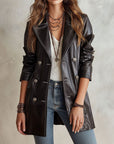 Svea | Vintage-stijl Zwarte Leren Jas