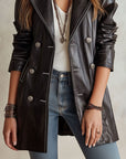 Svea | Vintage-stijl Zwarte Leren Jas