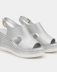 Margit – ontspannen metallic hak sandaal