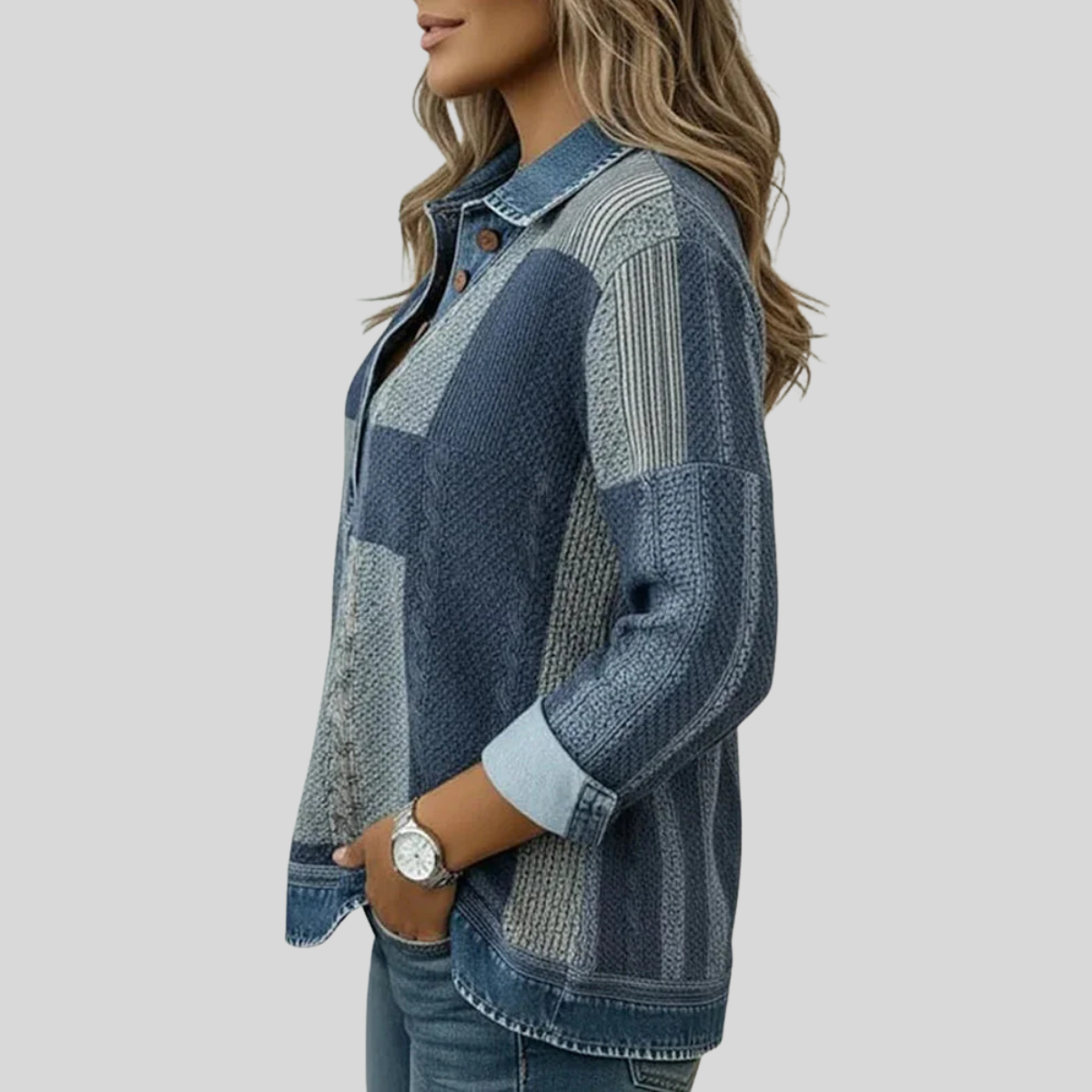 Meridell™ | Kleurblok Print Sweatshirt