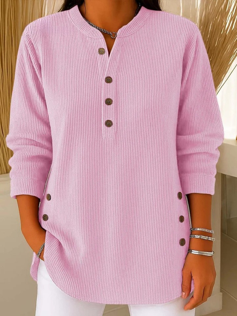 Nieves | Henley Tuniek met Knopen