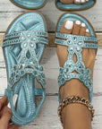 Melánia – kristalversierde glanzende orthopedische sandalen