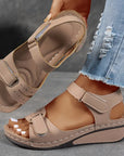 Annelie | Sandalen met Sleehak en Open Neus