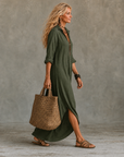 Vivienne | Maxi-jurk met knopen voor dames