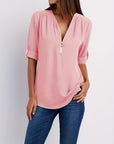 Silja | Blouse met Ritssluiting