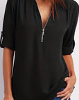 Silja | Blouse met Ritssluiting