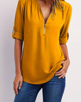 Silja | Blouse met Ritssluiting