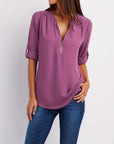 Silja | Blouse met Ritssluiting