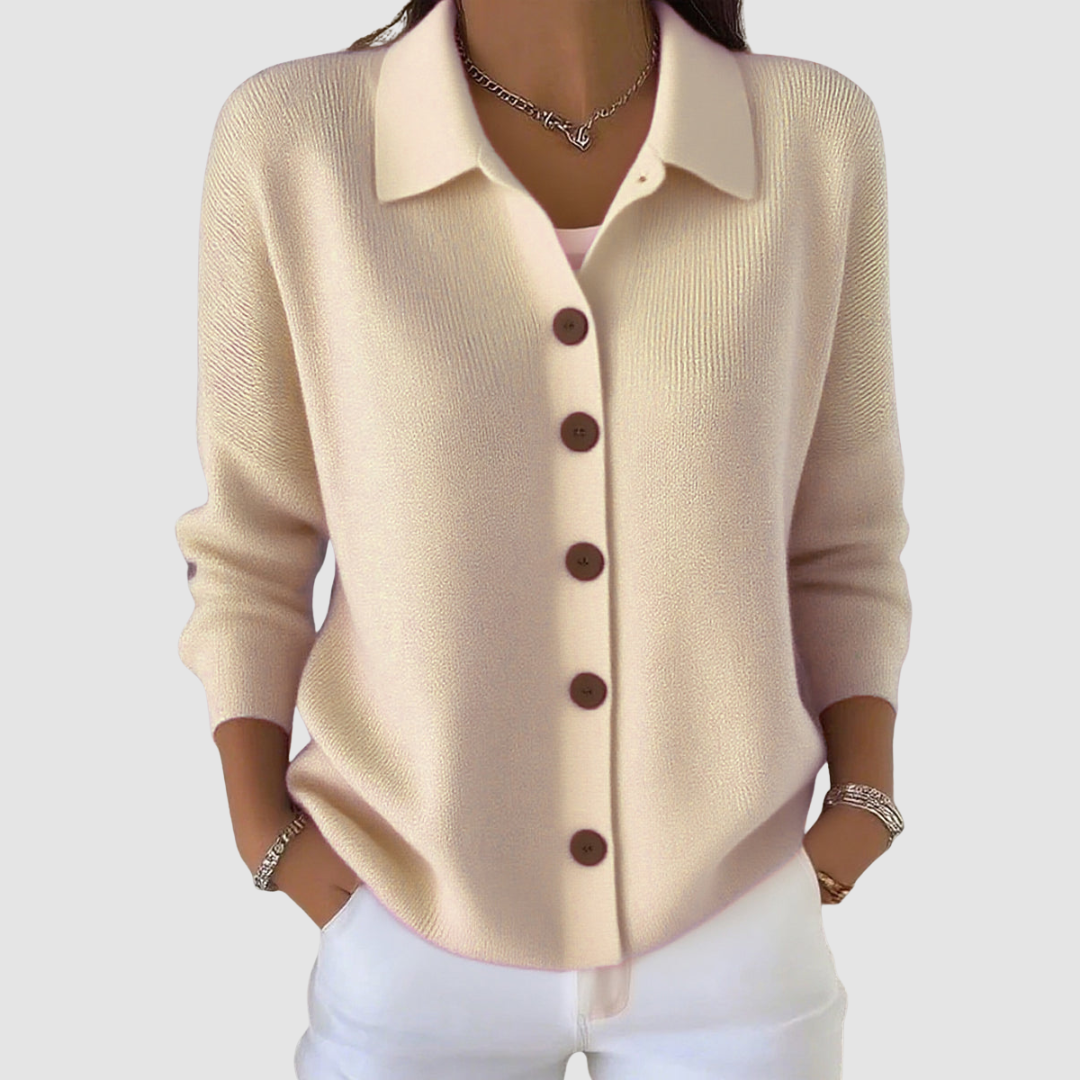 Martine | Gebreid Vest met Knopen