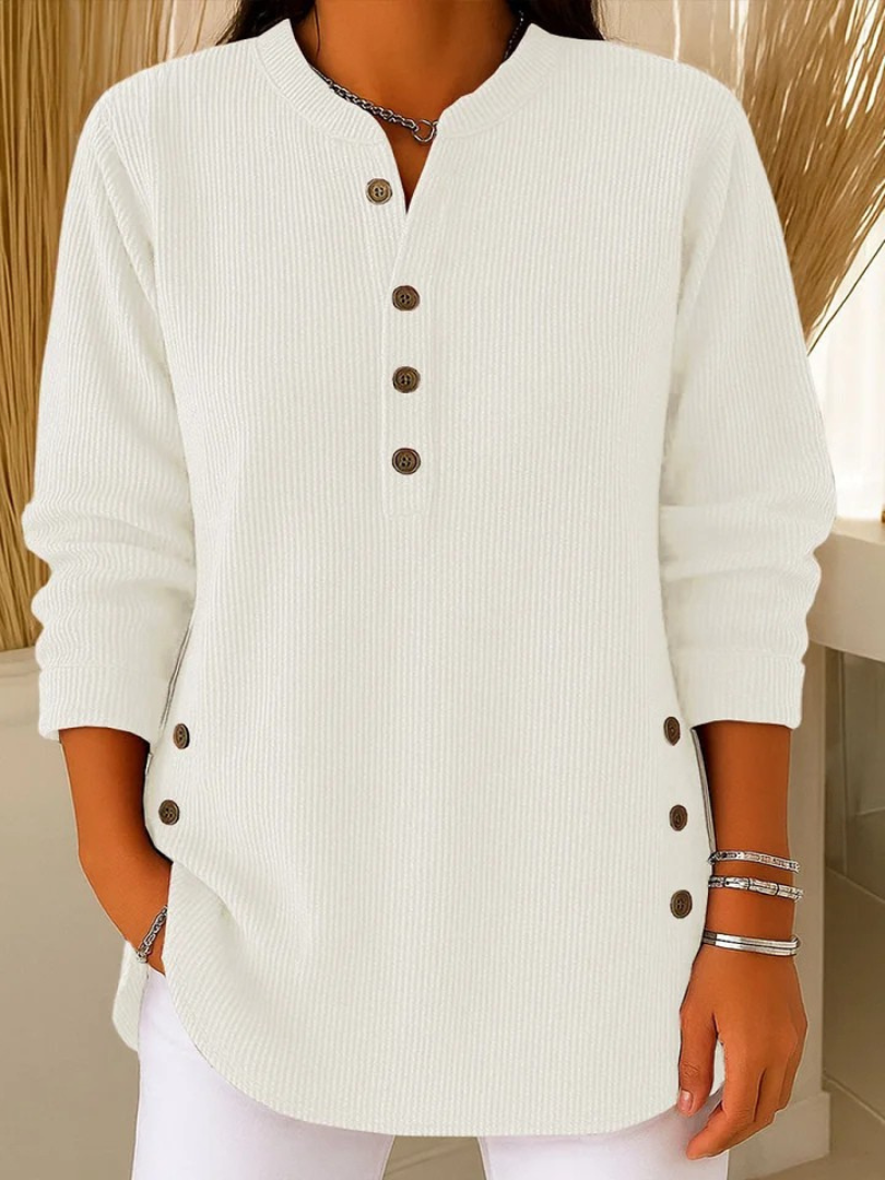 Nieves | Henley Tuniek met Knopen