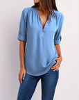 Silja | Blouse met Ritssluiting