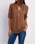 Silja | Blouse met Ritssluiting