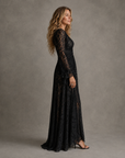 Charlotte | Plunging V-Neck Maxi Jurk voor Vrouwen