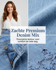 Cyrieke | Denim Rok met Kanten Zoom