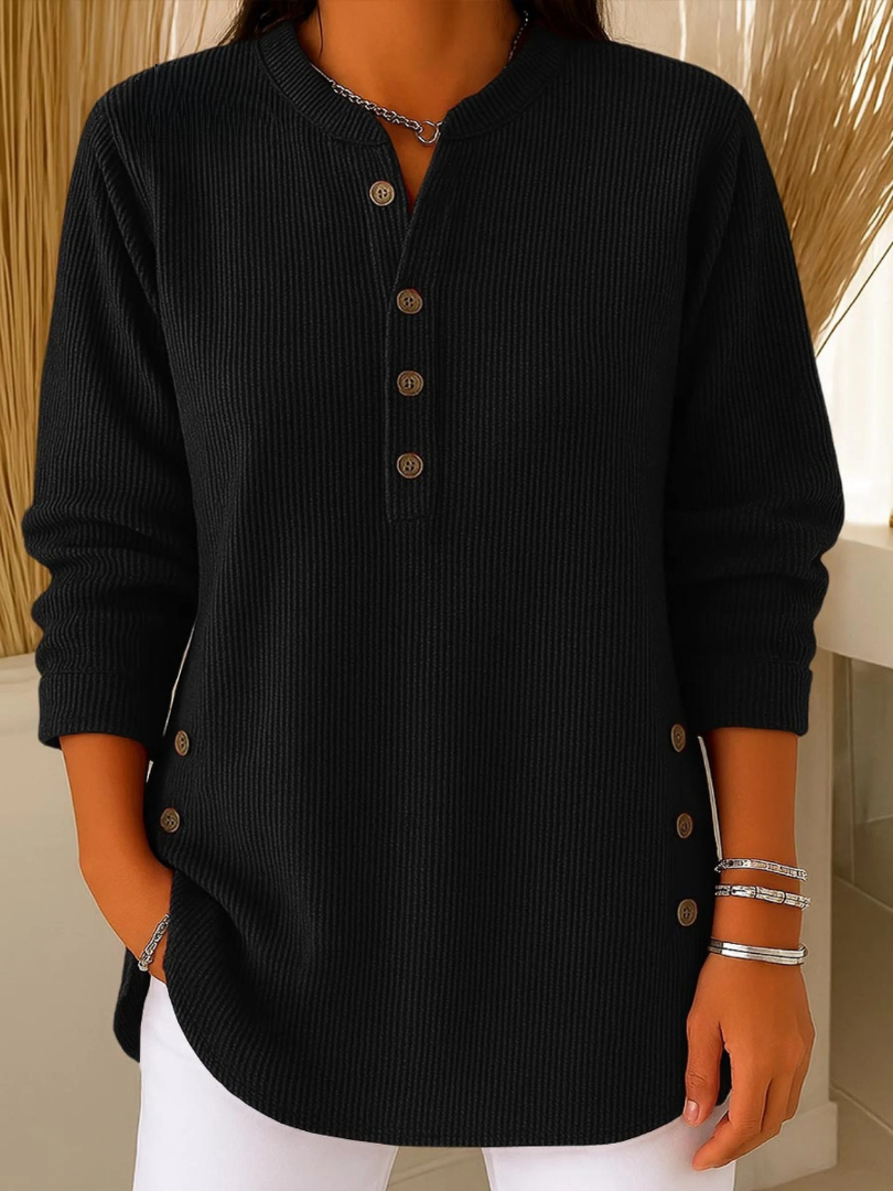 Nieves | Henley Tuniek met Knopen
