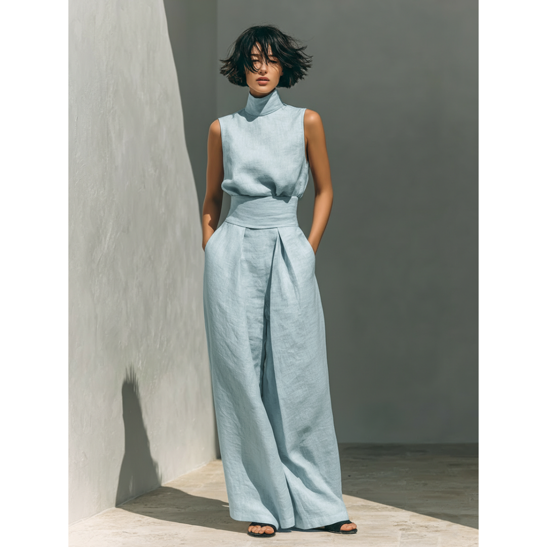 Maria | Katoen-Linnen Set met Tanktop en Broek